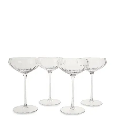 Soho Home Set Of 4 Pembroke Champagne Coupes In Transparent