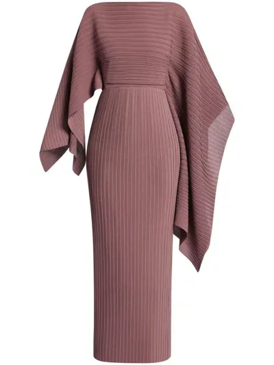 Solace London Adami Maxi Dress In Brown