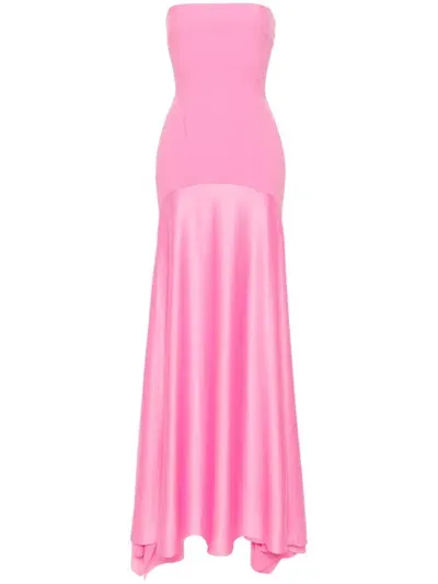 Solace London Alessandra Contrast Maxi Dress In Pink