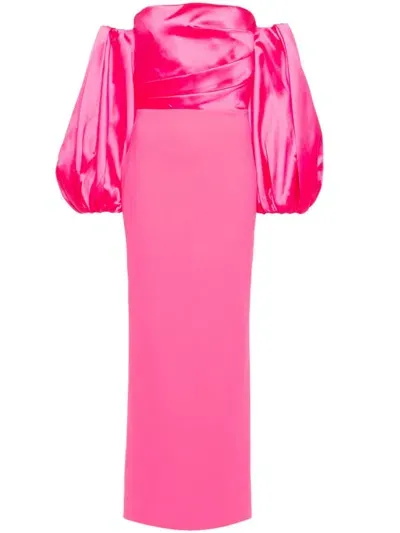 Solace London Carmen Maxi Dress In Pink