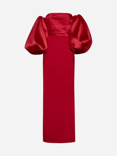 Solace London Carmen Maxi Dress In Red