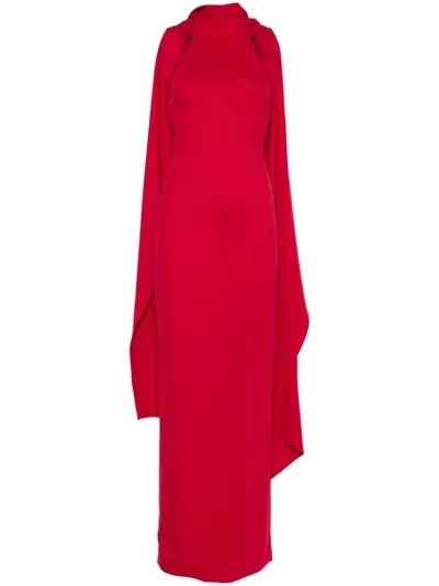 Solace London Emerson Gown In Red