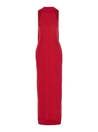 Solace London Emerson Maxi Dress Viscose Stretch In Red