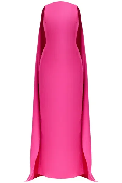 Solace London 'kaila' Long Dress In Pink