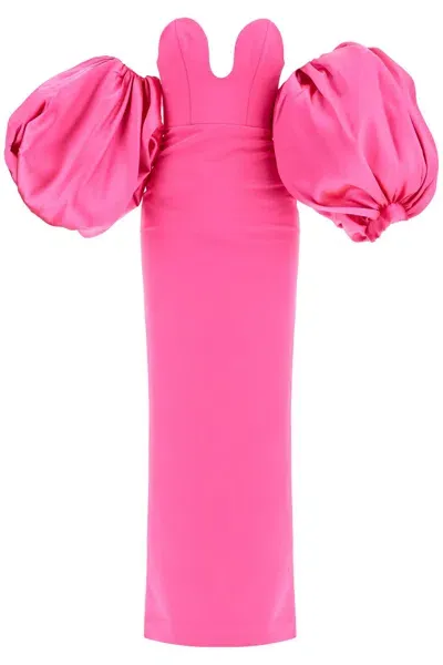 Solace London Long Karina Dress In Pink