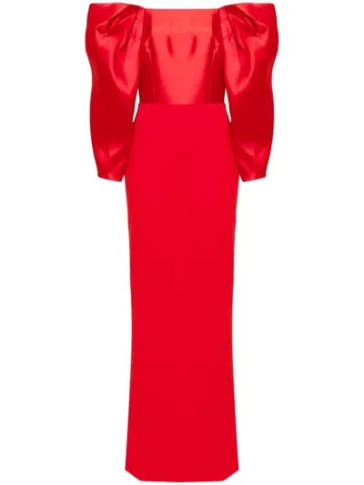 Solace London Melina Maxi Dress In Red