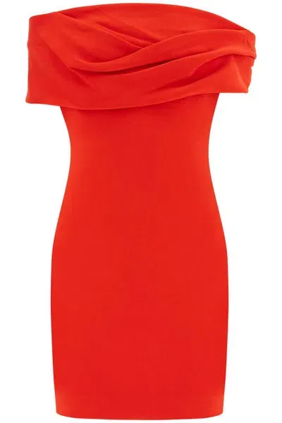 Solace London Neve Crepe Mini Dress In Red