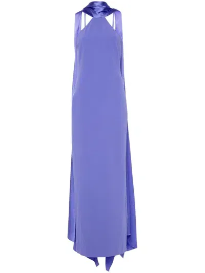 Solace London Ophelia Maxi Dress In Blue