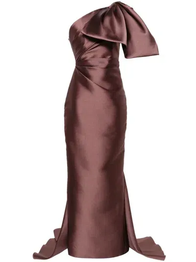 Solace London Priya Maxi Dress In Brown