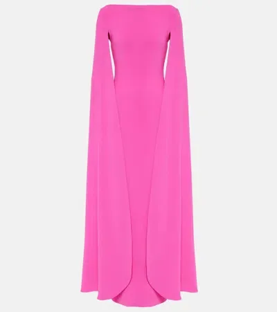 Solace London Sadie Crêpe Gown In Pink