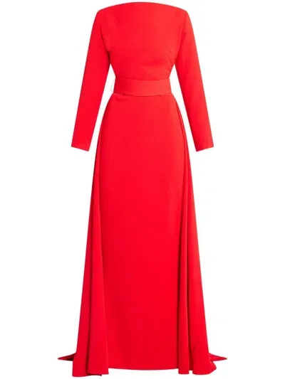 Solace London Shayla Maxi Dress In Red