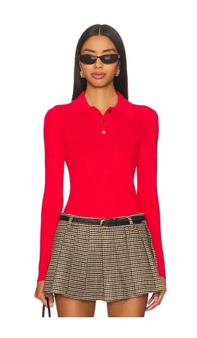 Solid & Striped Poloshirt Debra In Red