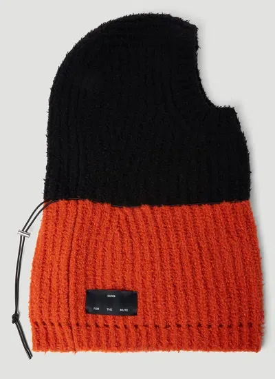 Song For The Mute Oversized Knitted Balaclava In Black