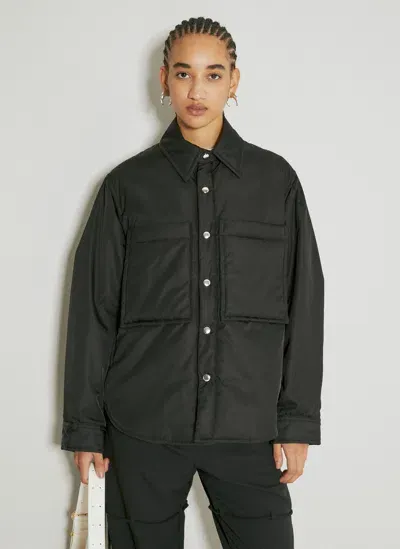 Song For The Mute Padded Cocoon Jacket In Black