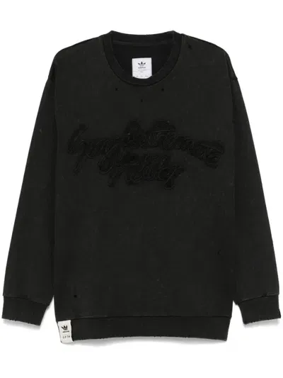 Song For The Mute X Adidas Logo-appliqué Sweatshirt In Black