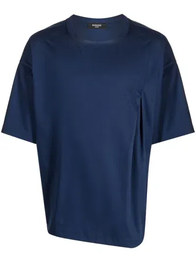 Songzio Asymmetric Cotton T-shirt In Blue