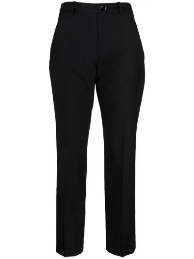 Sonia Rykiel Tapered Wool Trousers In Black