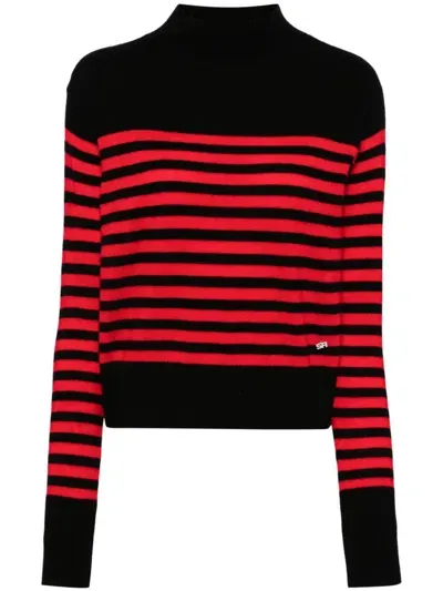 Sonia Rykiel Turtleneck Woolen Sweater In Black