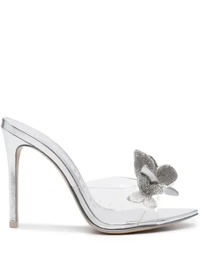 Sophia Webster Vanessa 100mm Crystal Mules In Silver