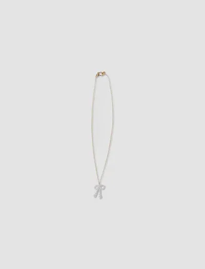 Sophie Bille Brahe Bow Simple Necklace In Metallic