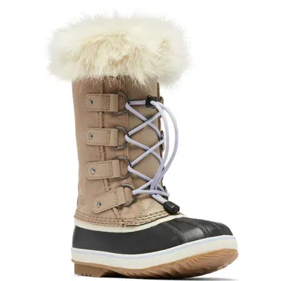 Sorel Kids' Joan Of Arc Waterproof Duck Boot In Omega Taupe/gum 2