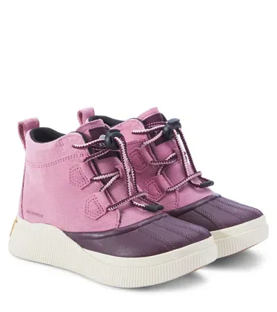 Sorel Kids' Out N About Iv Classic Leather Boots In Pink