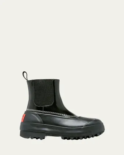 Sorel X Proenza Schouler X Proenza Schouler Leather Rubber Chelsea Booties In Black