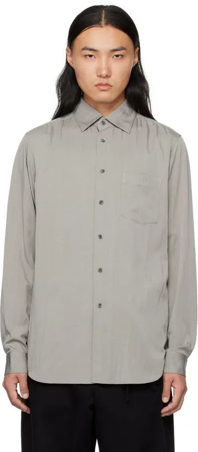 Soshiotsuki Gray Arm Gusset Shirt In Grey