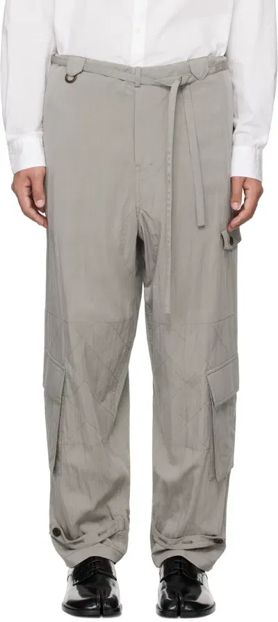 Soshiotsuki Gray Commender Cargo Pants In Grey