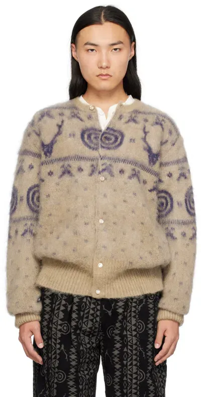 South2 West8 Beige Mohair Cardigan In A-beige