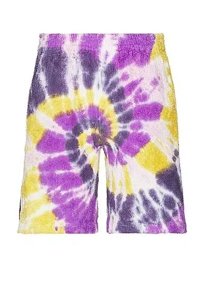 South2 West8 String Easy Short Cotton Pile Tie Dye In Purple