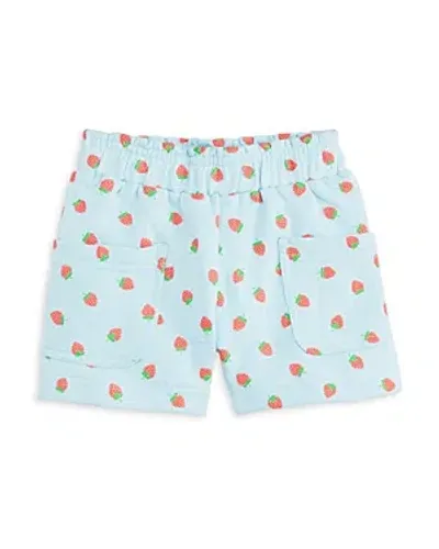 Sovereign Code Girls' Alicia Printed Cotton Shorts - Baby In Micro Berries/aquamarine