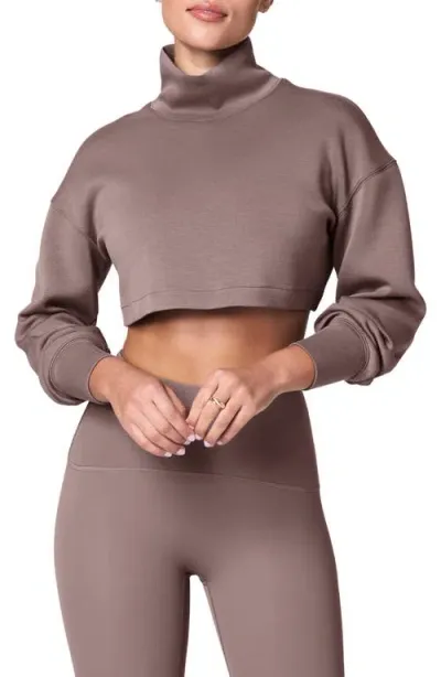 Spanx ® Airessentials Brushed Crop Sweatshirt In Smoke