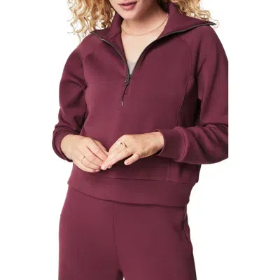 Spanx ® Airessentials Half Zip Sweatshirt In Burgundy