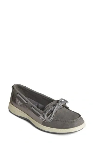 Sperry Angelfish Boat Shoe In Dark Grey