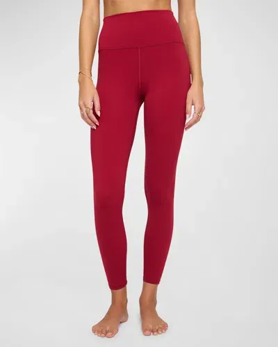 Spiritual Gangster Ada High-waist Dream Tech 7/8 Leggings In Berry