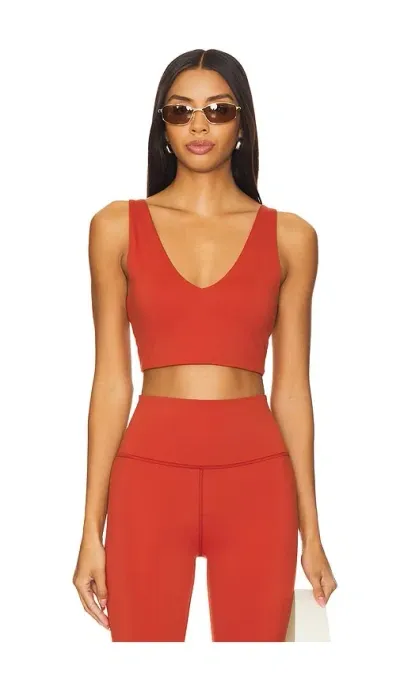 Spiritual Gangster Harlow Crop Tank Top In Orange