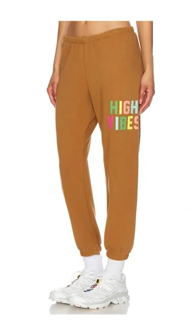 Spiritual Gangster High Vibes Luna Sweatpant In Brown