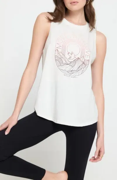 Spiritual Gangster Move With Love Jade Graphic Tank In Birch