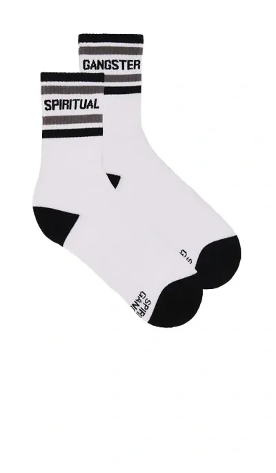 Spiritual Gangster Sg Crew Sock In White