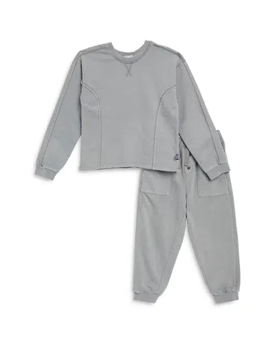 Splendid Boys' Sweatshirt & Joggers Set - Little Kid In Cement