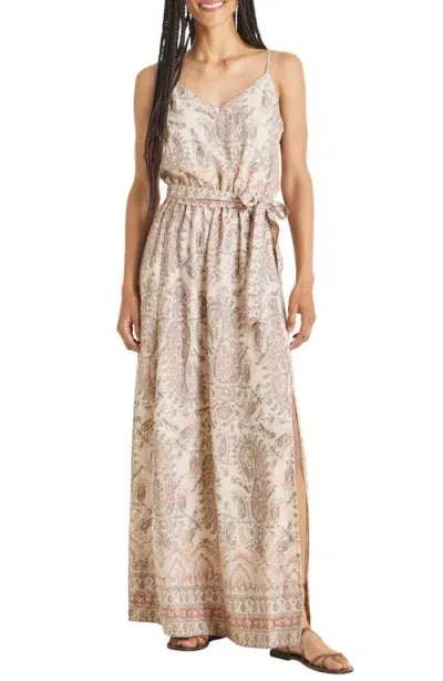 Splendid Paisley Print Sleeveless Maxi Dress In Tuscan Paint