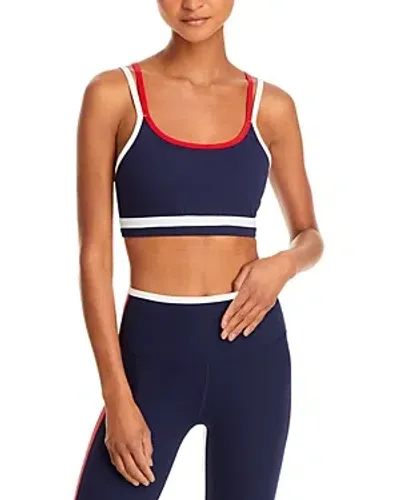 Splits59 Bianca Rigor Sports Bra In Indigo/white