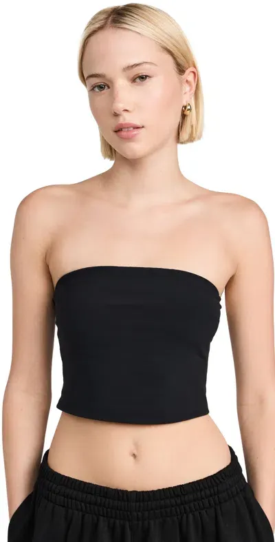 Splits59 Hazel Airweight Crop Bandeau Top Black