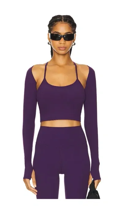 Splits59 Shiri Airweight Shrug In Black Currant