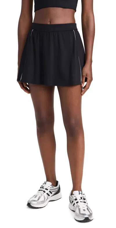 Splits59 Venus High Waist Rigor Skort With Piping Black