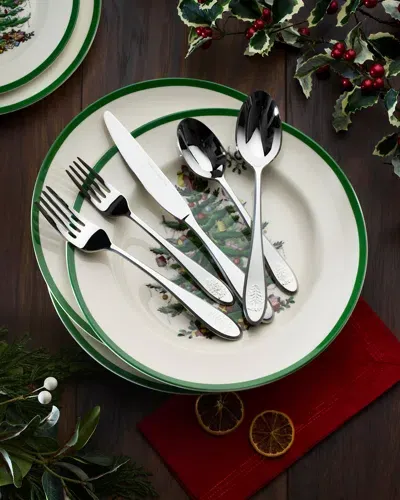 Spode Christmas Tree Flatware Set In Green