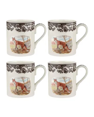 Spode Woodland Mug, Set Of 4 In Multi