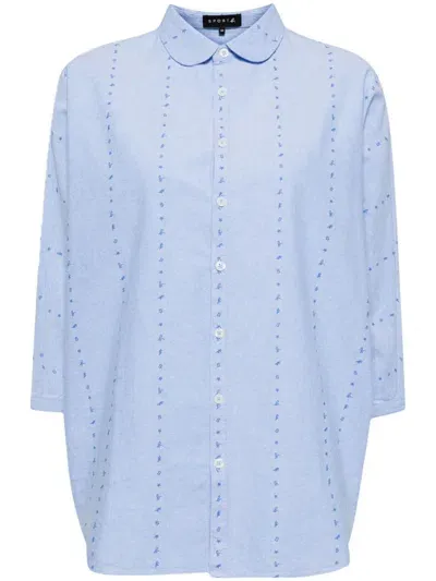 Sport B. By Agnès B. Allover Print Shirt In Blue