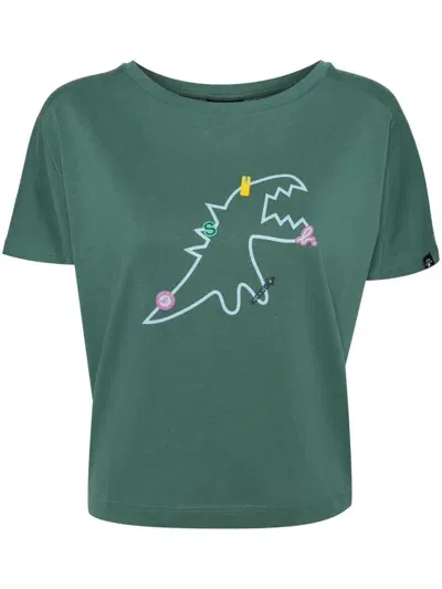 Sport B. By Agnès B. Dino Outline T-shirt In Green